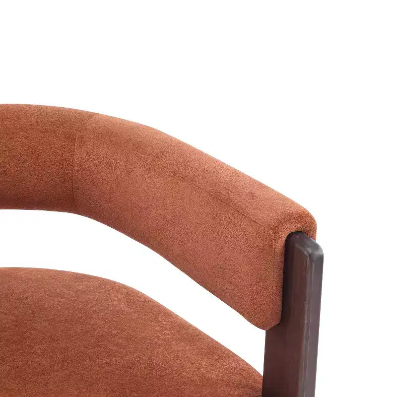Christopher Knight Home Noah Poltroncina di design moderna imbottita in legno di albero della gomma