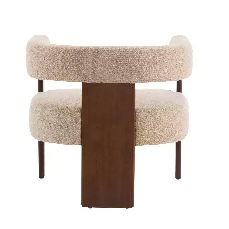 Christopher Knight Home Noah Poltroncina di design moderna imbottita in legno di albero della gomma
