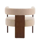 Christopher Knight Home Noah Poltroncina di design moderna imbottita in legno di albero della gomma