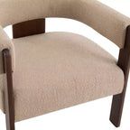 Christopher Knight Home Noah Poltroncina di design moderna imbottita in legno di albero della gomma