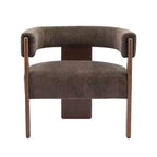 Christopher Knight Home Noah Poltroncina di design moderna imbottita in legno di albero della gomma