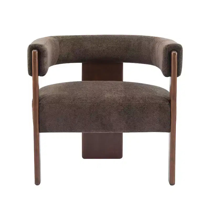 Christopher Knight Home Noah Poltroncina di design moderna imbottita in legno di albero della gomma