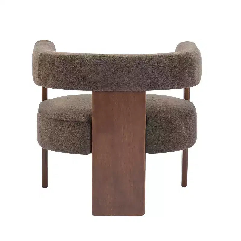 Christopher Knight Home Noah Poltroncina di design moderna imbottita in legno di albero della gomma