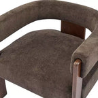 Christopher Knight Home Noah Poltroncina di design moderna imbottita in legno di albero della gomma