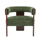 Christopher Knight Home Noah Poltroncina di design moderna imbottita in legno di albero della gomma