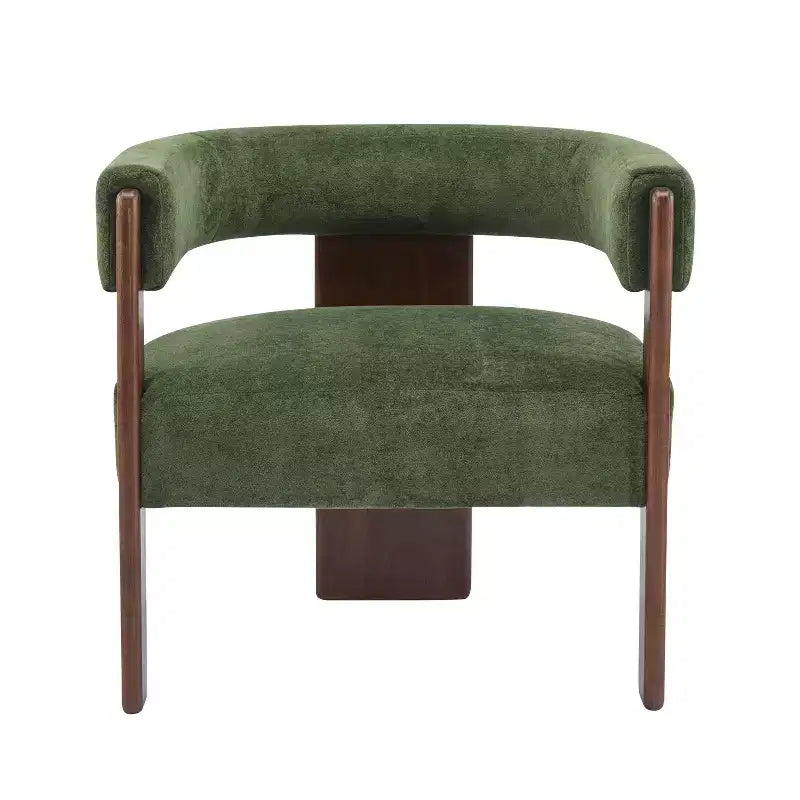 Christopher Knight Home Noah Poltroncina di design moderna imbottita in legno di albero della gomma