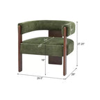 Christopher Knight Home Noah Poltroncina di design moderna imbottita in legno di albero della gomma
