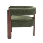 Christopher Knight Home Noah Poltroncina di design moderna imbottita in legno di albero della gomma