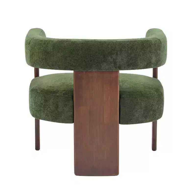 Christopher Knight Home Noah Poltroncina di design moderna imbottita in legno di albero della gomma
