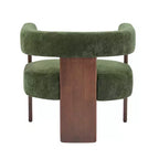 Christopher Knight Home Noah Poltroncina di design moderna imbottita in legno di albero della gomma