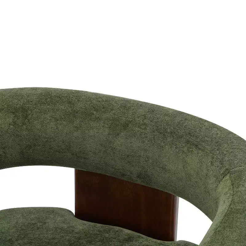 Christopher Knight Home Noah Poltroncina di design moderna imbottita in legno di albero della gomma
