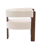 Christopher Knight Home Noah Poltroncina di design moderna imbottita in legno di albero della gomma
