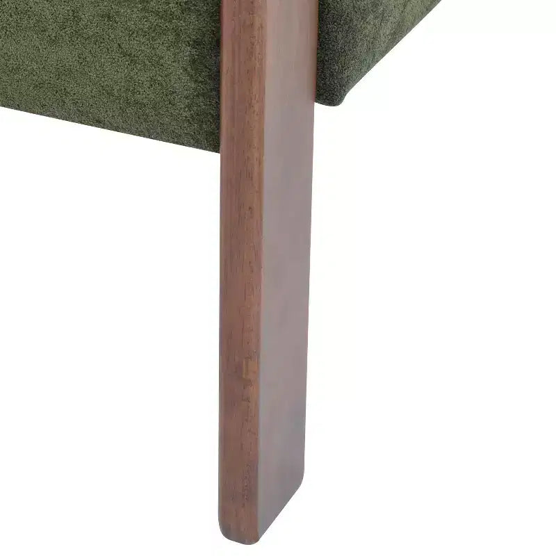 Christopher Knight Home Noah Poltroncina di design moderna imbottita in legno di albero della gomma