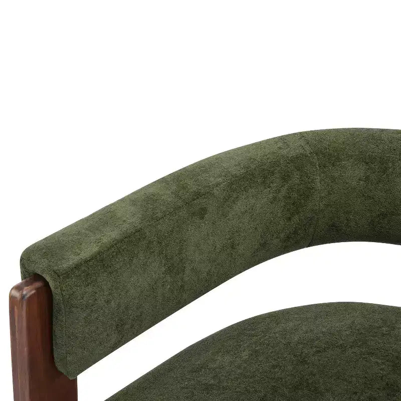 Christopher Knight Home Noah Poltroncina di design moderna imbottita in legno di albero della gomma
