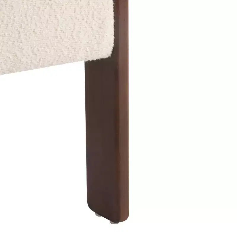 Christopher Knight Home Noah Poltroncina di design moderna imbottita in legno di albero della gomma