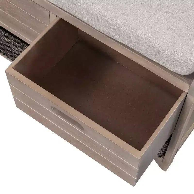 Panca contenitore Whisen con cestino rimovibile e 2 cassetti