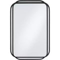 Uttermost Double Radius Matte Black 24 x 36 1/4 Wall Mirror