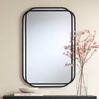Specchio da Parete Uttermost Double Radius Nero Opaco 24 x 36 1/4