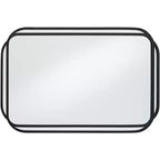 Specchio da Parete Uttermost Double Radius Nero Opaco 24 x 36 1/4