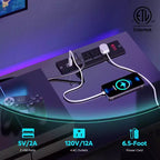 Mobile TV Bestier da 55 pollici con LED, Consolle Multimediale Moderna con Presa di Corrente e Spazio di Archiviazione, Centro di Intrattenimento per Gaming per Camera da Letto e Soggiorno