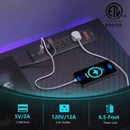 Mobile TV Bestier da 55 pollici con LED, Consolle Multimediale Moderna con Presa di Corrente e Spazio di Archiviazione, Centro di Intrattenimento per Gaming per Camera da Letto e Soggiorno