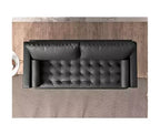 Tree City - Divanetto a due posti in ecopelle, 58 pollici, divano moderno di metà secolo per piccoli spazi, ufficio, appartamento