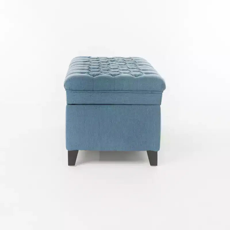 GDFStudio Heathbrooke Pouf contenitore contemporaneo in tessuto trapuntato