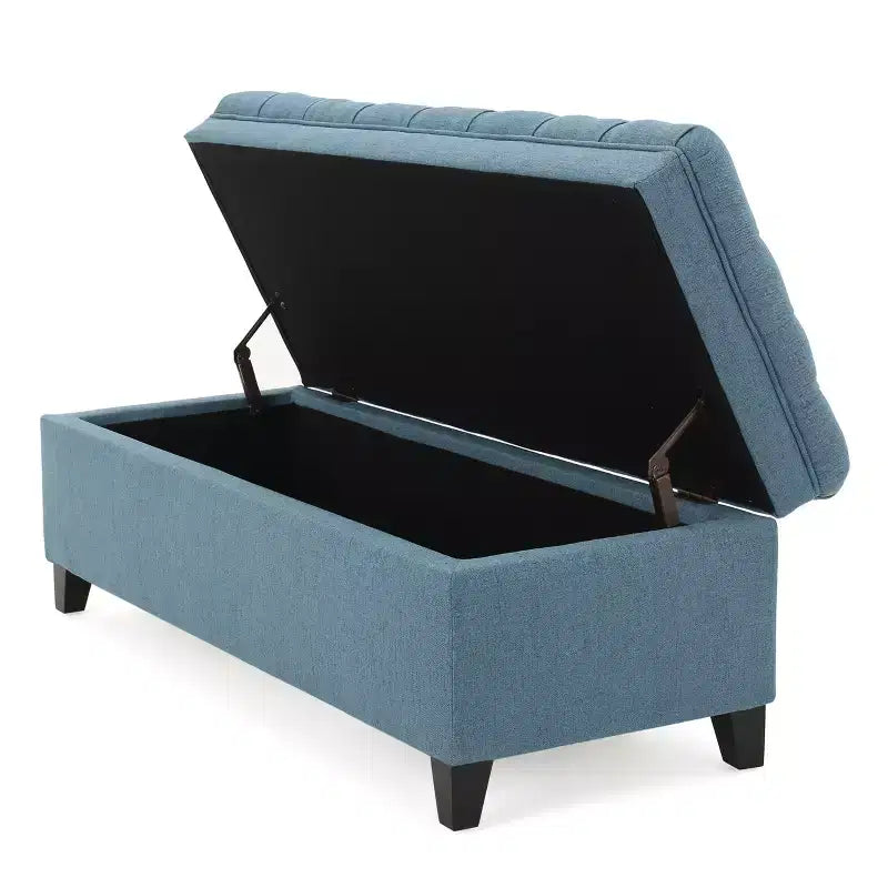 GDFStudio Heathbrooke Pouf contenitore contemporaneo in tessuto trapuntato