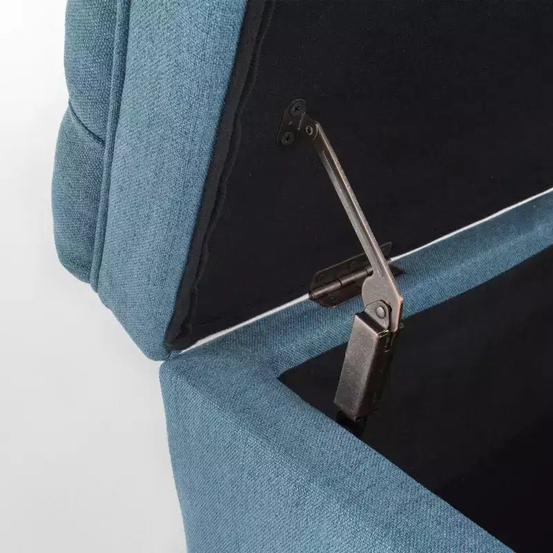 GDFStudio Heathbrooke Pouf contenitore contemporaneo in tessuto trapuntato