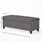 GDFStudio Heathbrooke Pouf contenitore contemporaneo in tessuto trapuntato