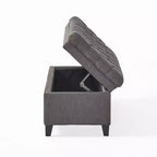 GDFStudio Heathbrooke Pouf contenitore contemporaneo in tessuto trapuntato