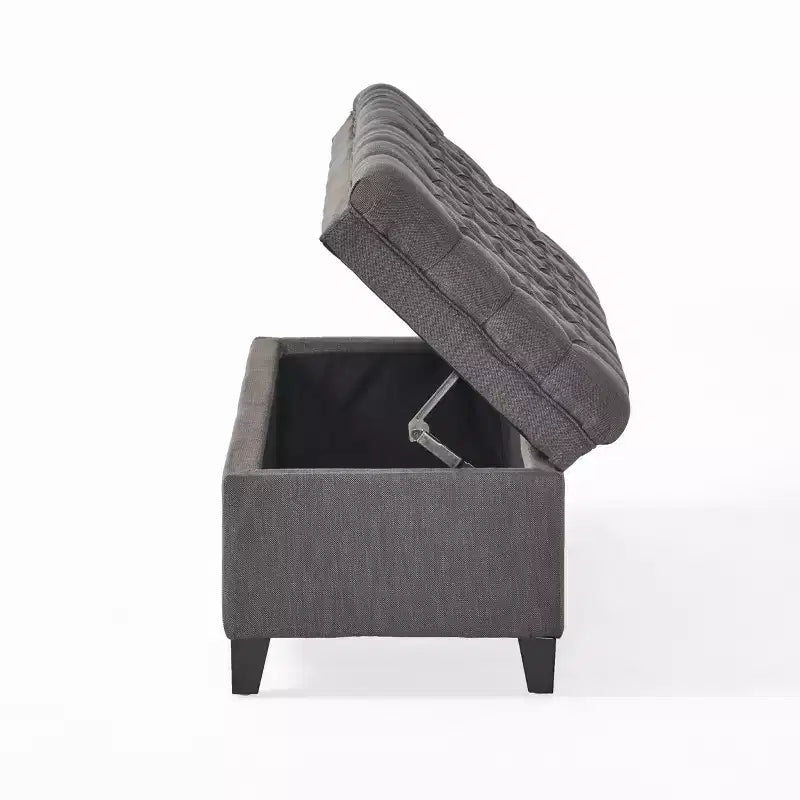 GDFStudio Heathbrooke Pouf contenitore contemporaneo in tessuto trapuntato