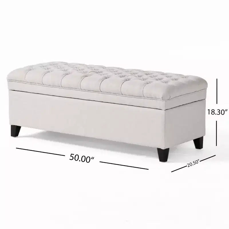 GDFStudio Heathbrooke Pouf contenitore contemporaneo in tessuto trapuntato