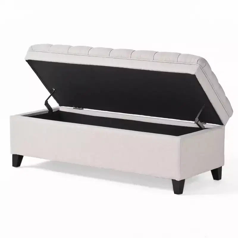 GDFStudio Heathbrooke Pouf contenitore contemporaneo in tessuto trapuntato