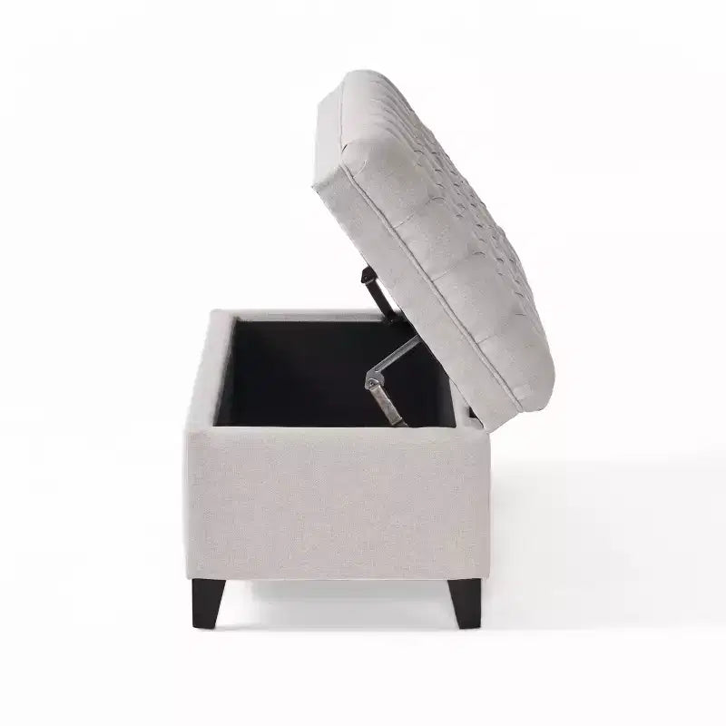 GDFStudio Heathbrooke Pouf contenitore contemporaneo in tessuto trapuntato