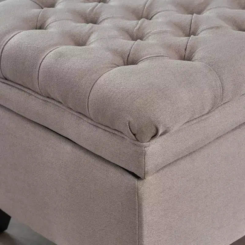 GDFStudio Heathbrooke Pouf contenitore contemporaneo in tessuto trapuntato