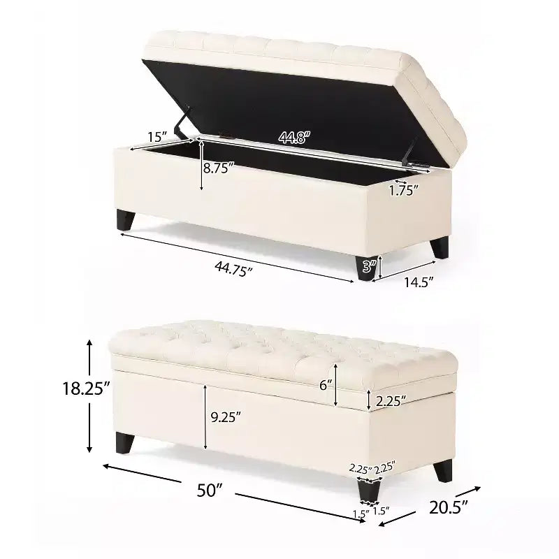 GDFStudio Heathbrooke Pouf contenitore contemporaneo in tessuto trapuntato