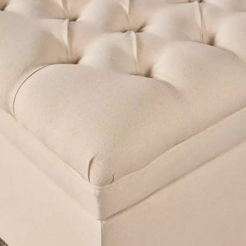 GDFStudio Heathbrooke Pouf contenitore contemporaneo in tessuto trapuntato
