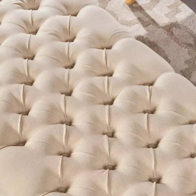 GDFStudio Heathbrooke Pouf contenitore contemporaneo in tessuto trapuntato