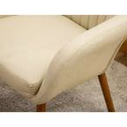 Poltrona accentuata contemporanea Tuchico in tessuto di Roundhill Furniture, color cuoio