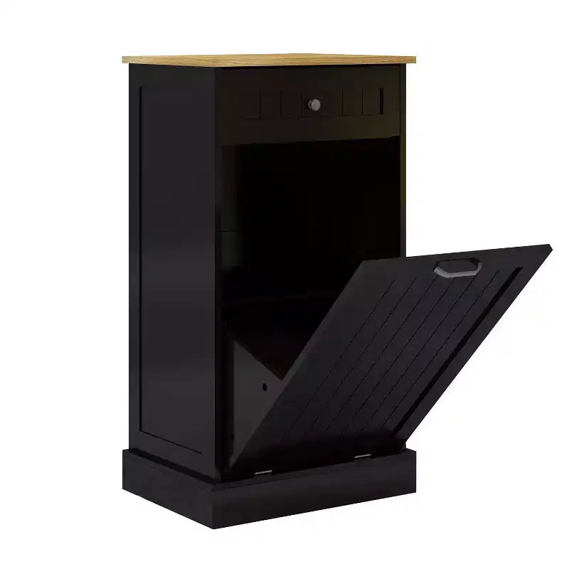 AndMakers Mobile da cucina con pattumiera, 50 cm L x 35 cm P x 90 cm A, pronto per il montaggio