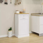 AndMakers Mobile da cucina con pattumiera, 50 cm L x 35 cm P x 90 cm A, pronto per il montaggio