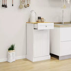 AndMakers Mobile da cucina con pattumiera, 50 cm L x 35 cm P x 90 cm A, pronto per il montaggio