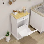AndMakers Mobile da cucina con pattumiera, 50 cm L x 35 cm P x 90 cm A, pronto per il montaggio