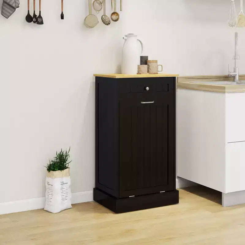 AndMakers Mobile da cucina con pattumiera, 50 cm L x 35 cm P x 90 cm A, pronto per il montaggio