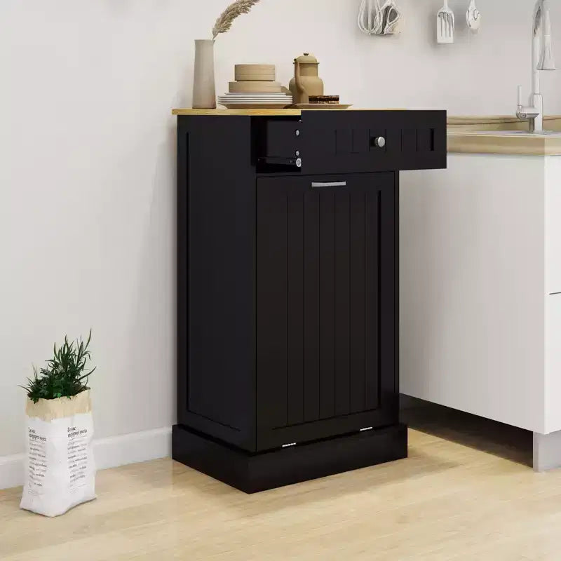 AndMakers Mobile da cucina con pattumiera, 50 cm L x 35 cm P x 90 cm A, pronto per il montaggio