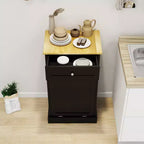 AndMakers Mobile da cucina con pattumiera, 50 cm L x 35 cm P x 90 cm A, pronto per il montaggio
