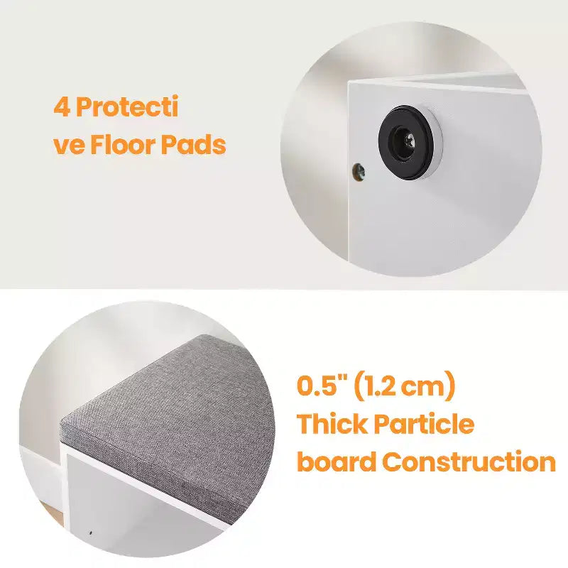 Panca portascarpe elegante con seduta imbottita e 10 scomparti - Soluzione versatile per l'ingresso e la camera da letto