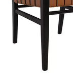Sedia da pranzo Christopher Knight Home Cassius in similpelle intrecciata e legno di gomma (set da 2)