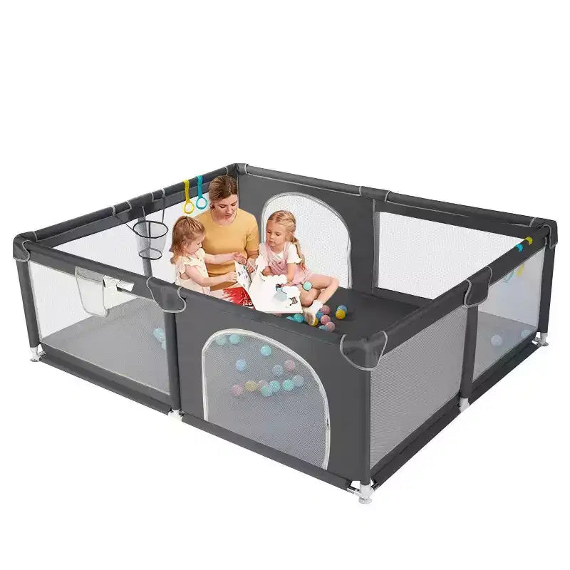 GOTGELIF 71x59 Box per Bambini a 4 Pannelli, Spazioso e Sicuro, Box Portatile
